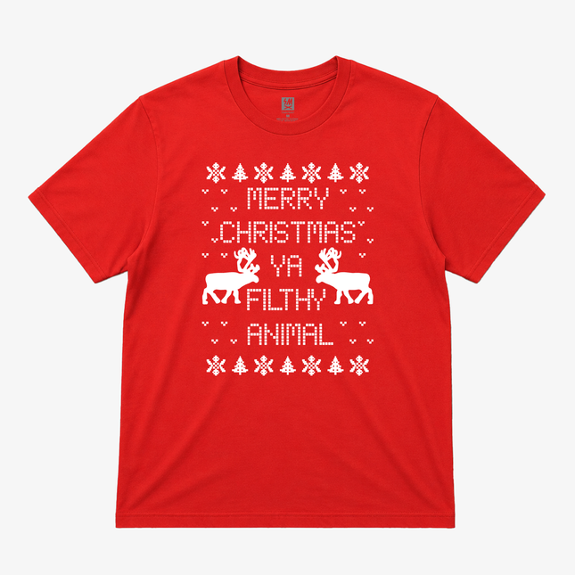 Merry Christmas Ya Filthy Animal Graphic T shirt