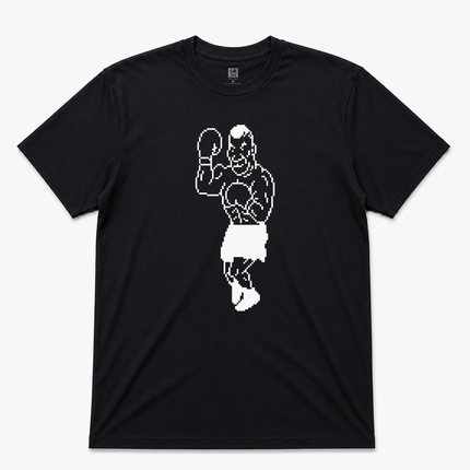 Mike Tyson Punch Retro Gaming Shirt Boxing Iron Style Tee Black