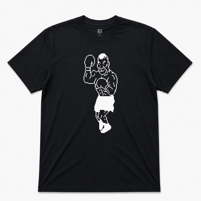 Mike Tyson Punch Retro Gaming Shirt Boxing Iron Style Tee Black