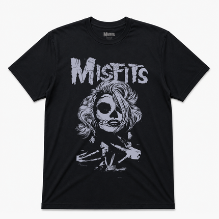 Misfits Skull Movie Star T Shirt Black