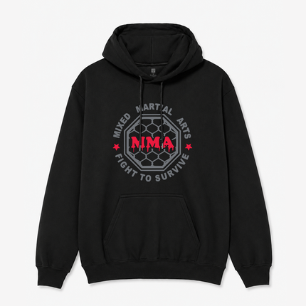 Mma Mixed Martial Arts Cage Bjj Premium Hoodie