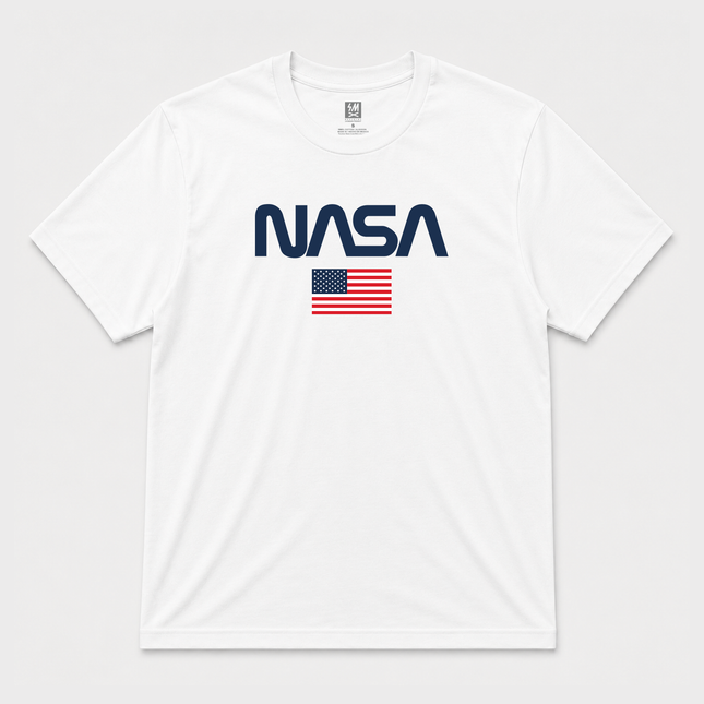 Nasa American Flag Graphic T Shirt