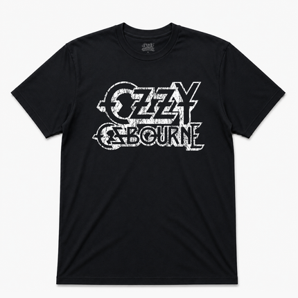Ozzy Ozbourne Vintage Black White Logo T Shirt