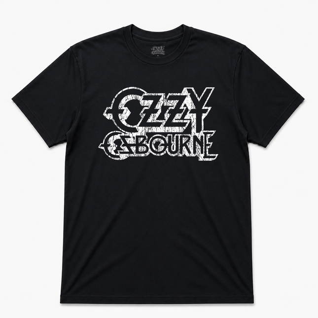 Ozzy Ozbourne Vintage Black White Logo T Shirt