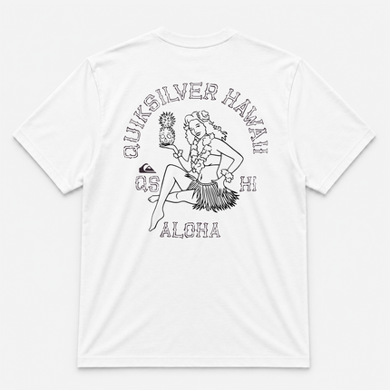 Quiksilver Hawaii Aloha White Graphic T Shirt
