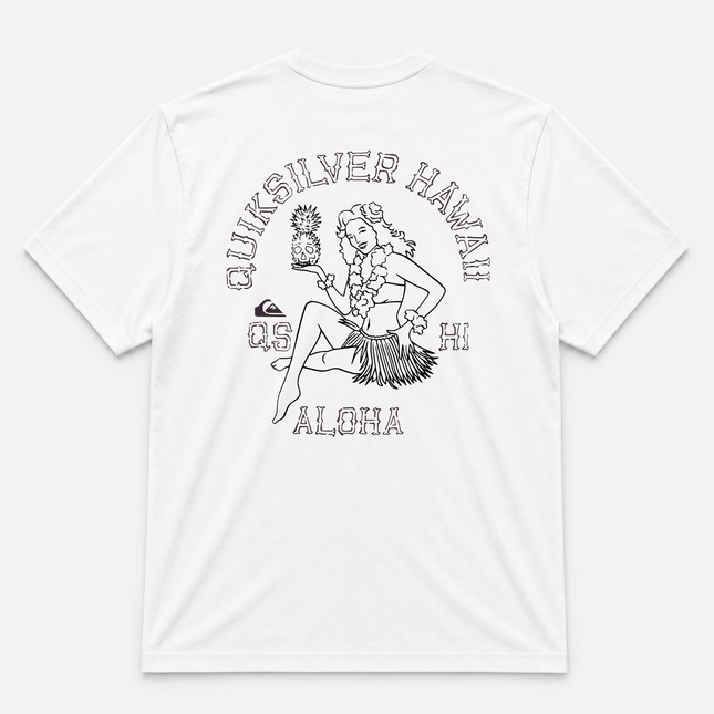 Quiksilver Hawaii Aloha White Graphic T Shirt