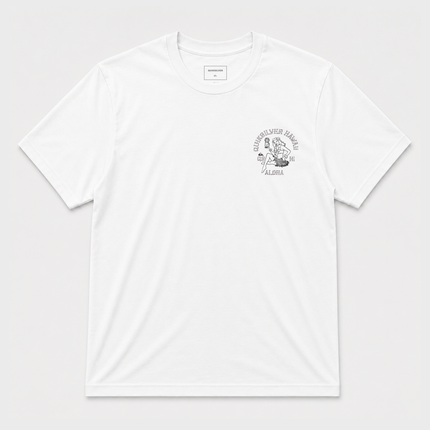 Quiksilver Hawaii Aloha White Graphic T Shirt