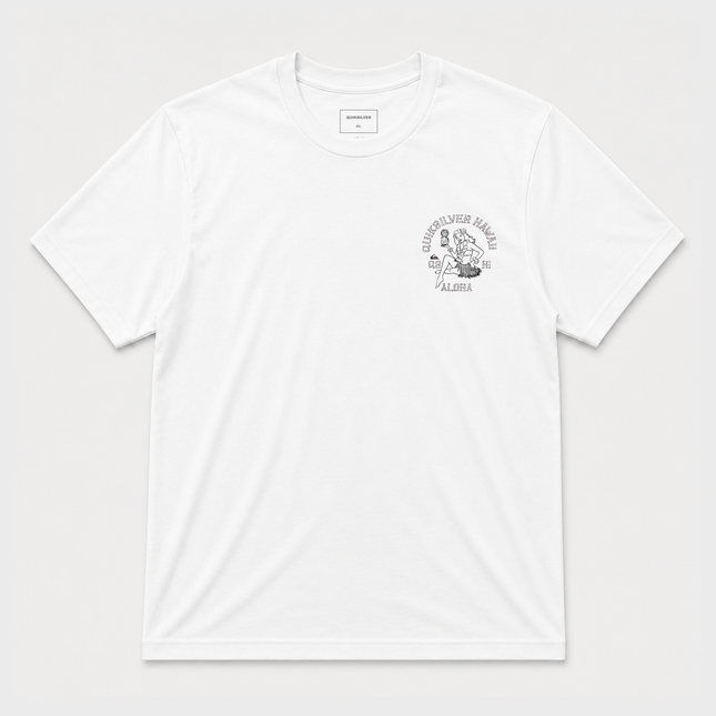 Quiksilver Hawaii Aloha White Graphic T Shirt