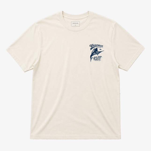 Quiksilver not Now I am Going Fishing Graphic T shirt