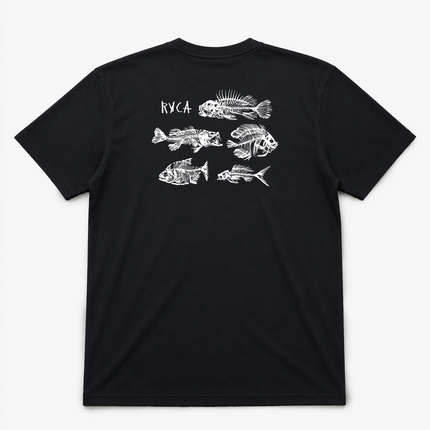 Rvca Fish Skuly Mens T Shirt Black