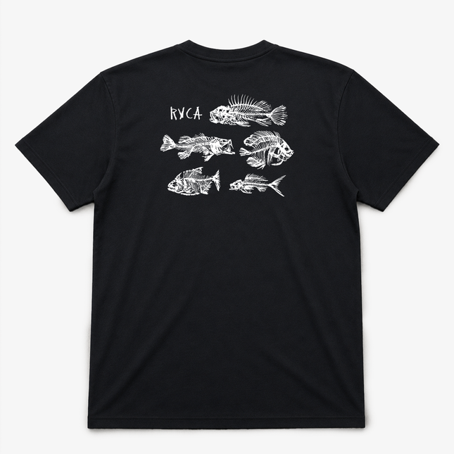 Rvca Fish Skuly Mens T Shirt Black