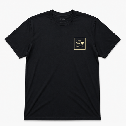 Rvca Hawaii Island Box Mens T Shirt Black