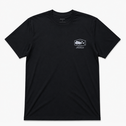 Rvca Hawaii Island Mens Mahi  T Shirt Black
