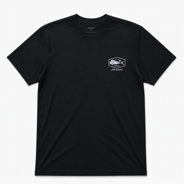Rvca Hawaii Island Mens Mahi  T Shirt Black