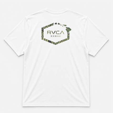 Rvca Hawaii Island Mens Map T Shirt White