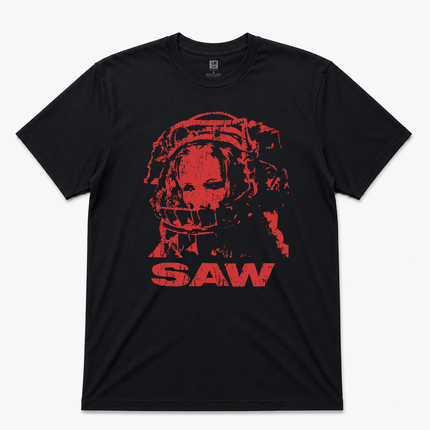 Saw (Red) 2004 Vintage Graphic Black T Shirt