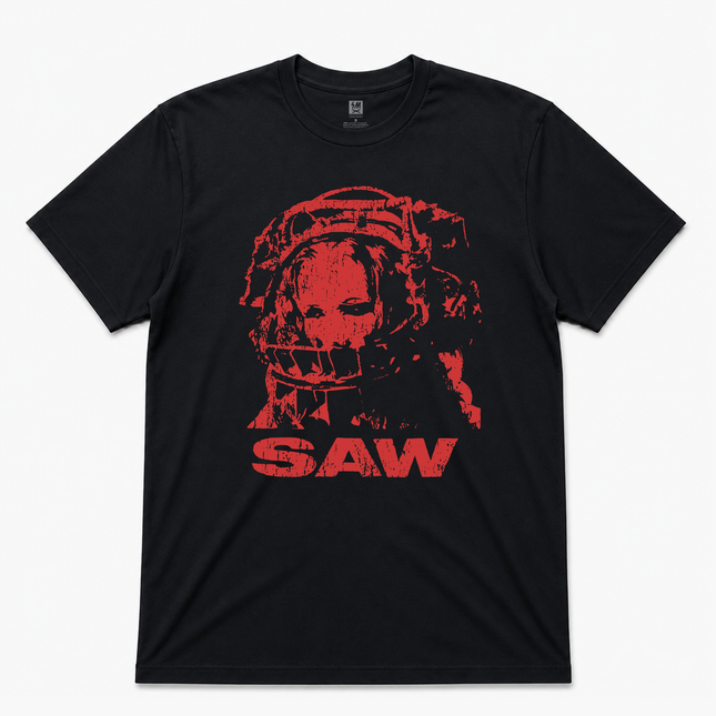 Saw (Red) 2004 Vintage Graphic Black T Shirt
