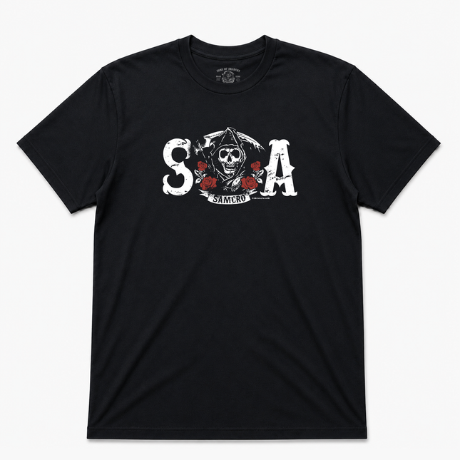 Sons Of Anarchy Reaper Roses Mens Black T Shirt
