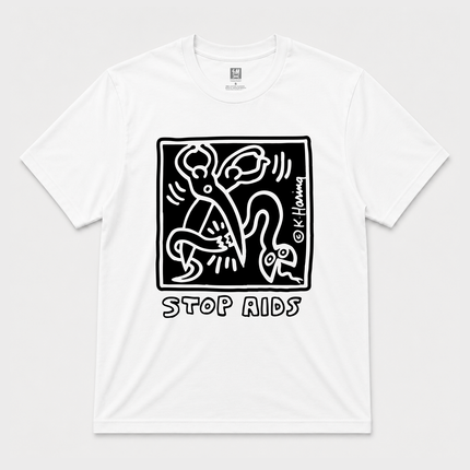 Stop Aids Keith Haring 90s Graphic