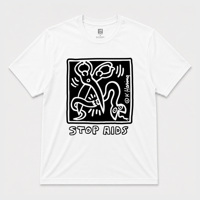 Stop Aids Keith Haring 90s Graphic