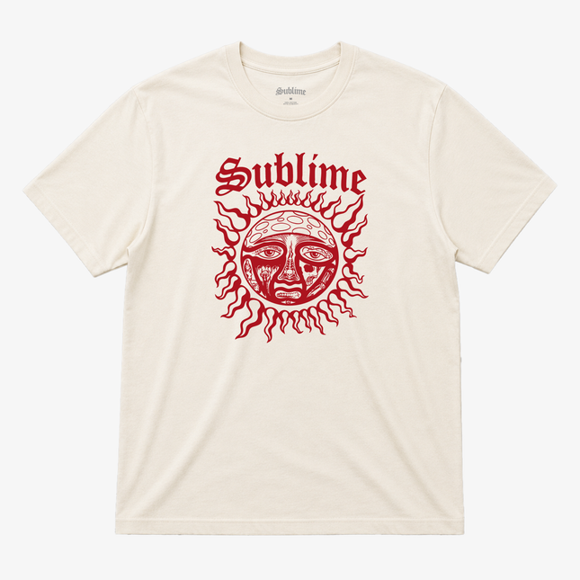 Sublime Logo  Graphic T shirt Beige