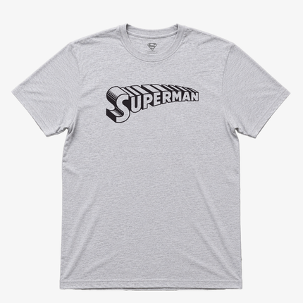 Superman Gray Logo Graphic T shirt