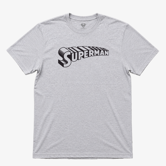 Superman Gray Logo Graphic T shirt