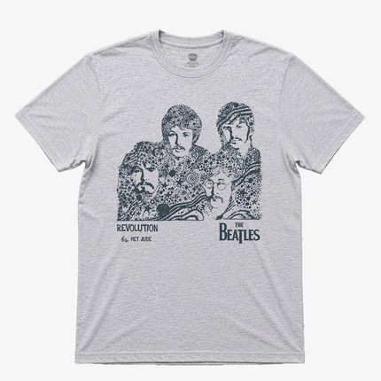 The Beatles Mens Revolution T Shirt Gray