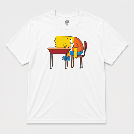The Simpson Bart School Bench Graphic T shirt