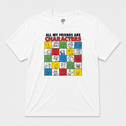 The Simpsons All My Friends Are Characters Graphic T shirt