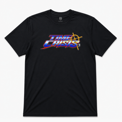 Time Crisis 1995 Promo Graphic Black T SHIRT