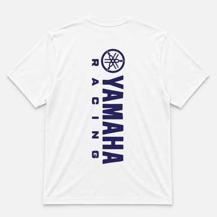 Yamaha Racing Moto Graphic T Shirt White Blue