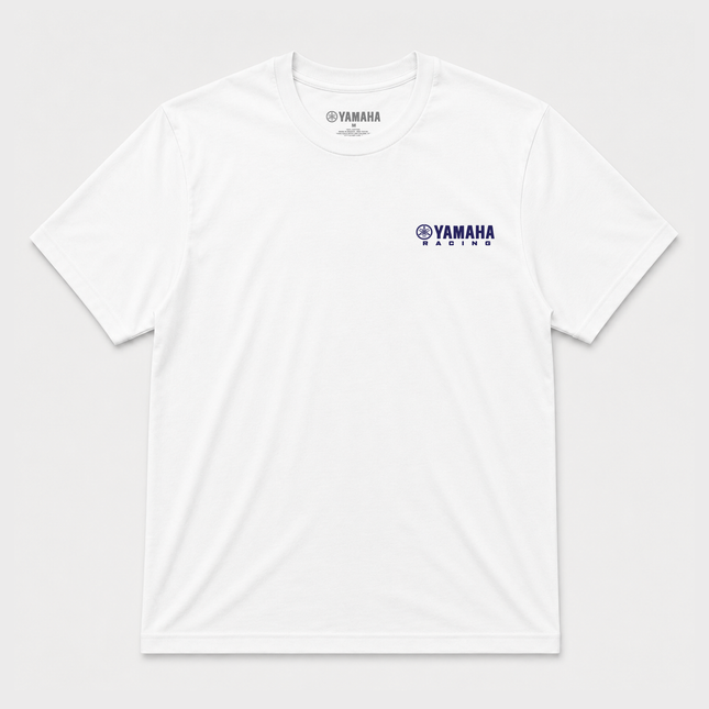 Yamaha Racing Moto Graphic T Shirt White Blue