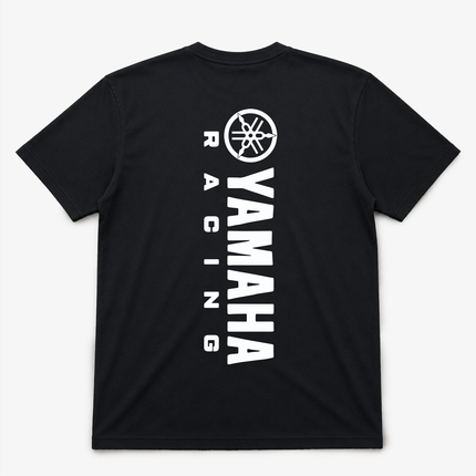 Yamaha Strip Large Logo Graphic T Shirt Black