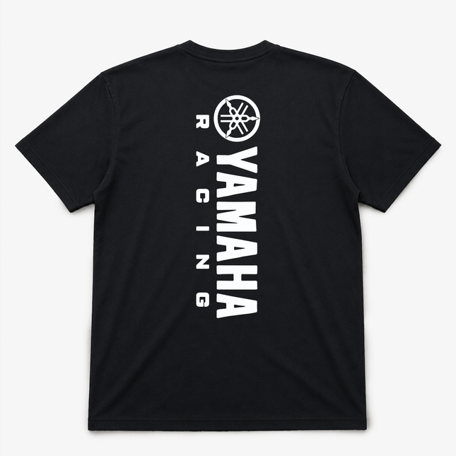 Yamaha Strip Large Logo Graphic T Shirt Black