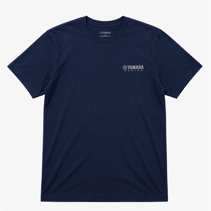 Yamaha Strip Large Logo Graphic T Shirt Navy
