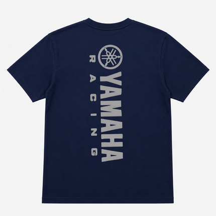 Yamaha Strip Large Logo Graphic T Shirt Navy