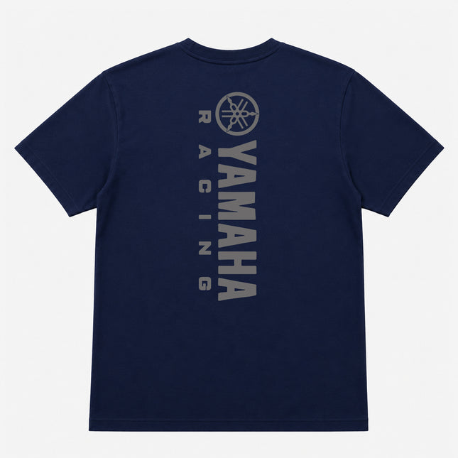 Yamaha Strip Large Logo Graphic T Shirt Navy