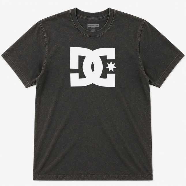 dc shoes star logo vintage wash t shirt