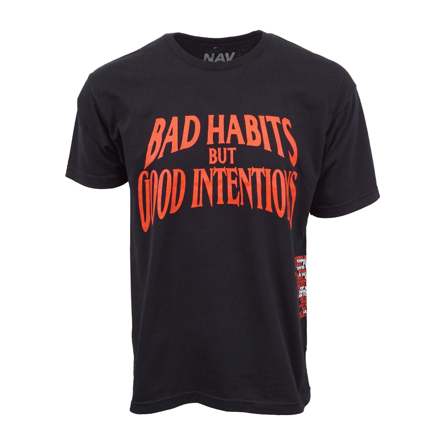 Vlone X Nav Bad Habits Good Intentions T shirt