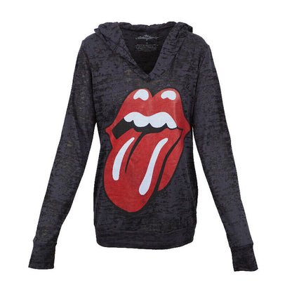 The Rolling Stones Womens Burnout Pullover Hoody
