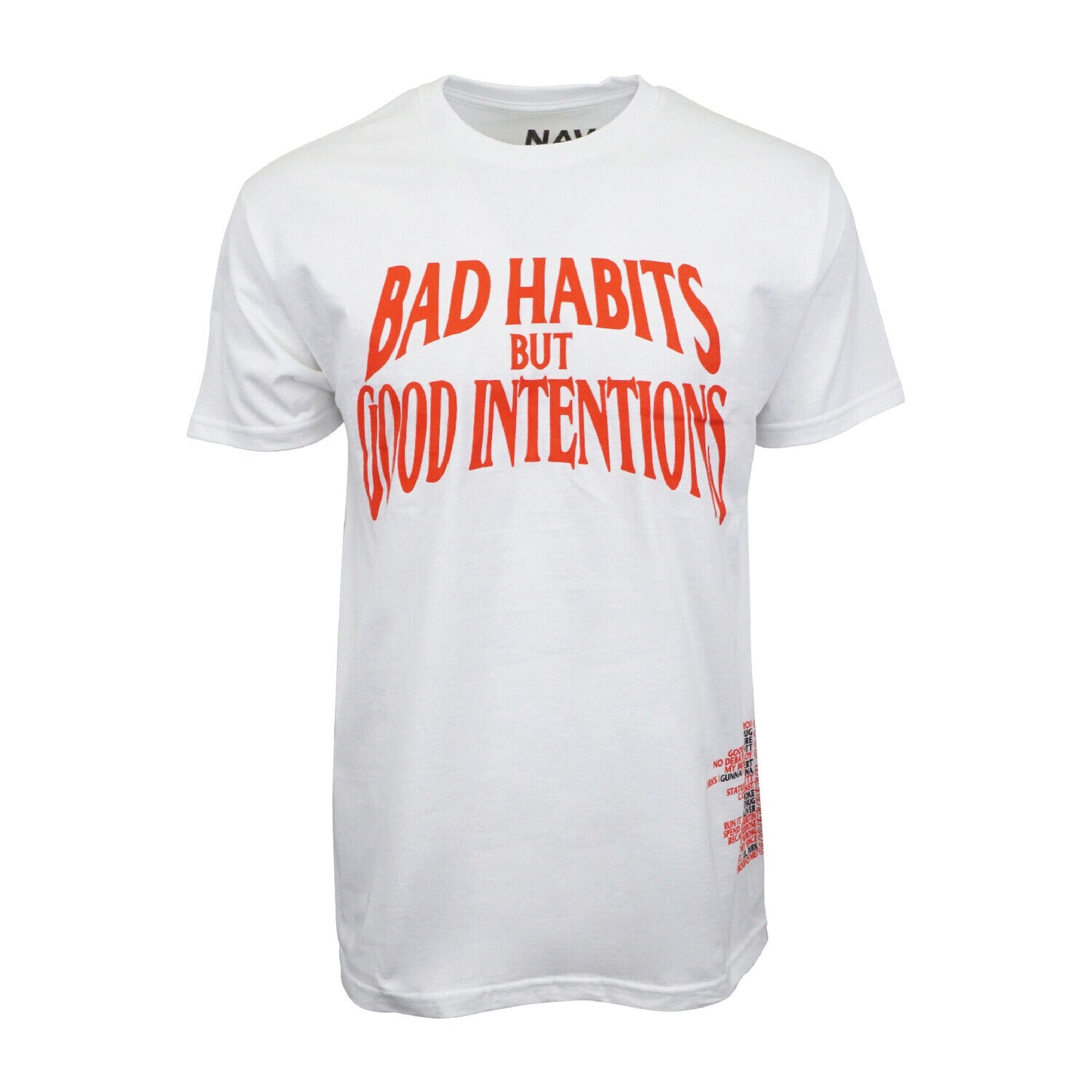 Vlone X Nav Bad Habits Good Intentions T Shirt