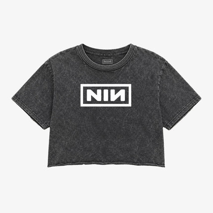 Nine Inch Nails Vintage Wash Raw Hem Crop