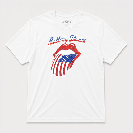 The Rolling Stones Flag Tounge Distressed Logo T Shirt